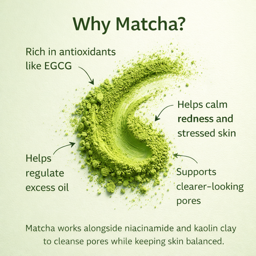 Matcha + Niacinamide Clay Mask — Clear Skin, Powered by Matcha